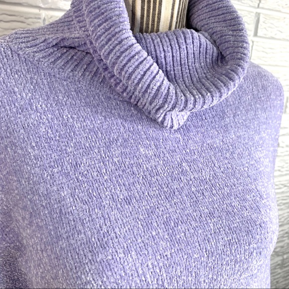 Blush & Bloom Purple Cropped Chenille Sweater - Picture 3 of 7